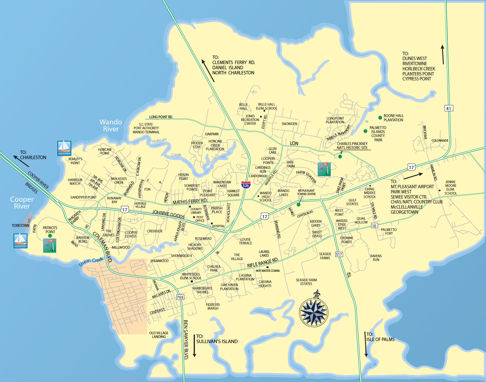 Map Of Mount Pleasant South Carolina Maps of Mount Pleasant Real Estate Area | Residential and 